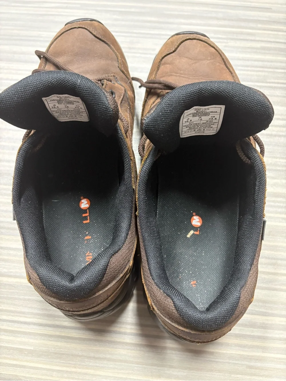 Merrell Moab Adventure Brown Leather Lace-Up Hiking Sneakers